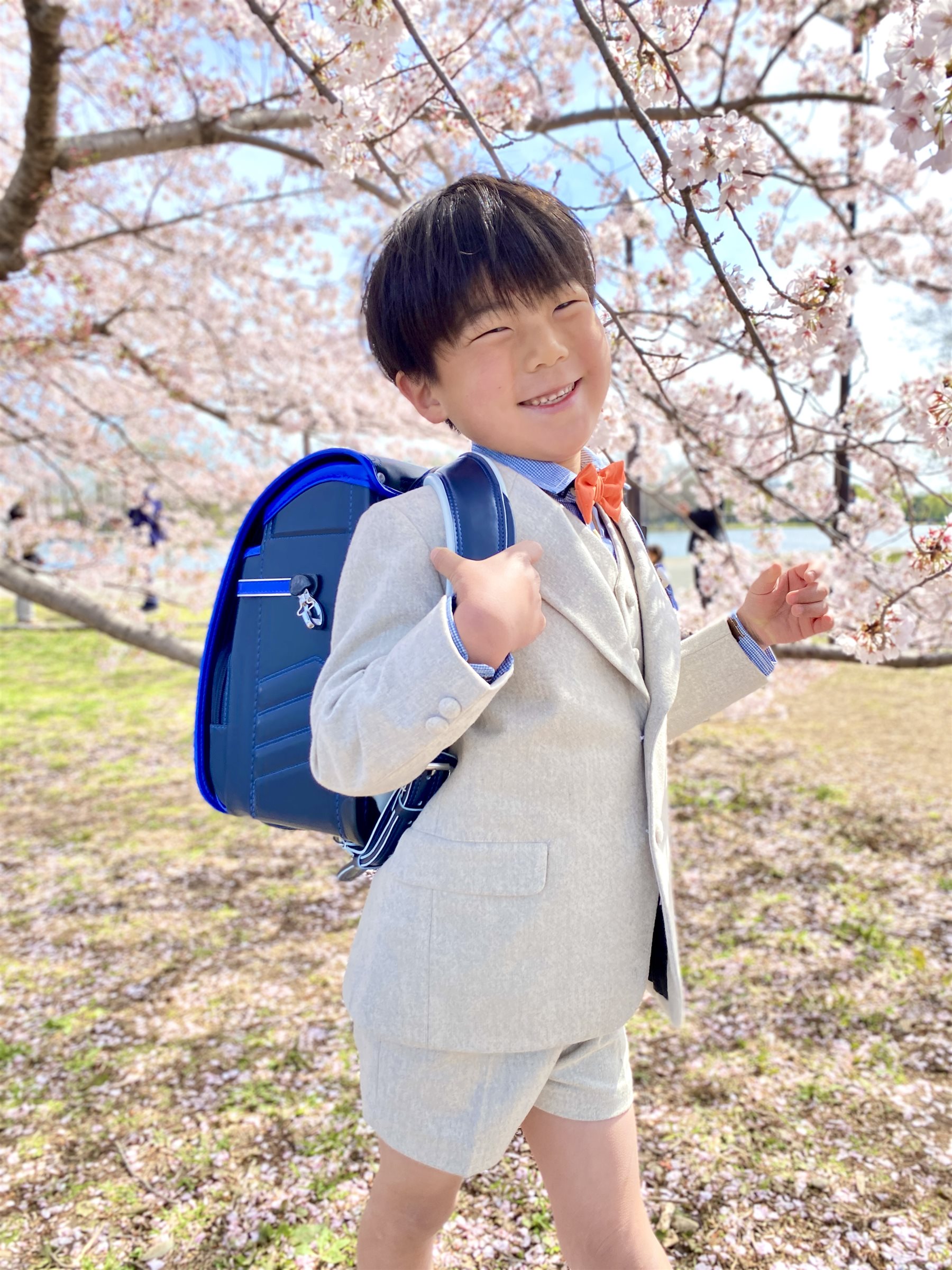 桜の入学フォト